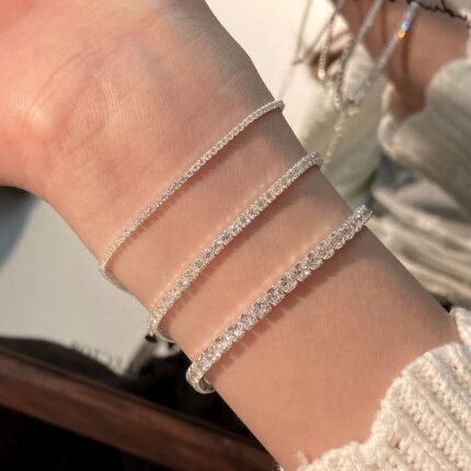 Sterling Silver Diamond Bracelet
