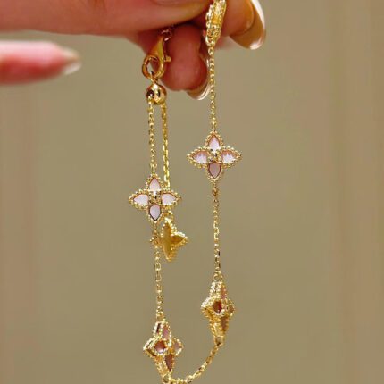 18k Gold-Plated Floral Bracelet