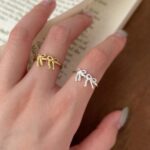 S925 Sterling Silver Bow Open Ring