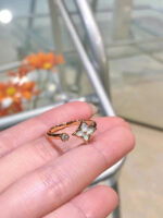 Four-Leaf Flower Open Ring - Image 3