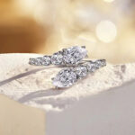 Snake-shaped Diamond Bone Ring - Image 3