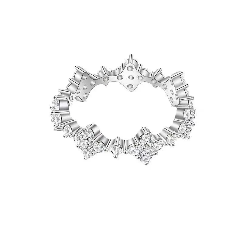 8ad124dd-714e-44e9-a7f4-6de257bf533f S925 Sterling Silver Ring Set with 5A Zircon - Image 1