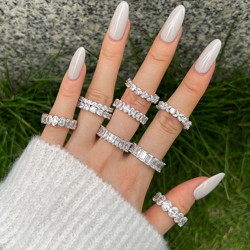 O1CN016ojI7C1PxSFNzwKyV_!!2211157391907-0-cib Sterling Silver Diamond Ring - Image 1