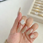 925 sterling silver 8A ice flower cut zirconia setting ring - Image 5