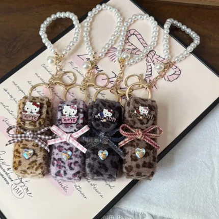 Mini Kitty Leopard Print Pouch Bag
