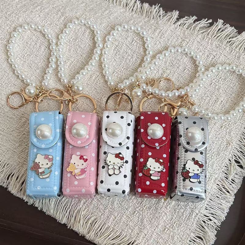 O1CN01cdwtvZ2KhozcHOdai_!!2219537549589-0-cib Mini Kitty Cat Polka Dot Lipstick bags - Image 1