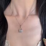 Pearl Flower Basket Pendant Necklace - Image 7