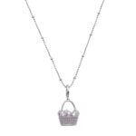 Pearl Flower Basket Pendant Necklace - Image 9