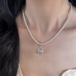 Pearl Flower Basket Pendant Necklace - Image 4