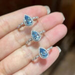 S925 Sterling Silver Pear-Shaped Teardrop Ring